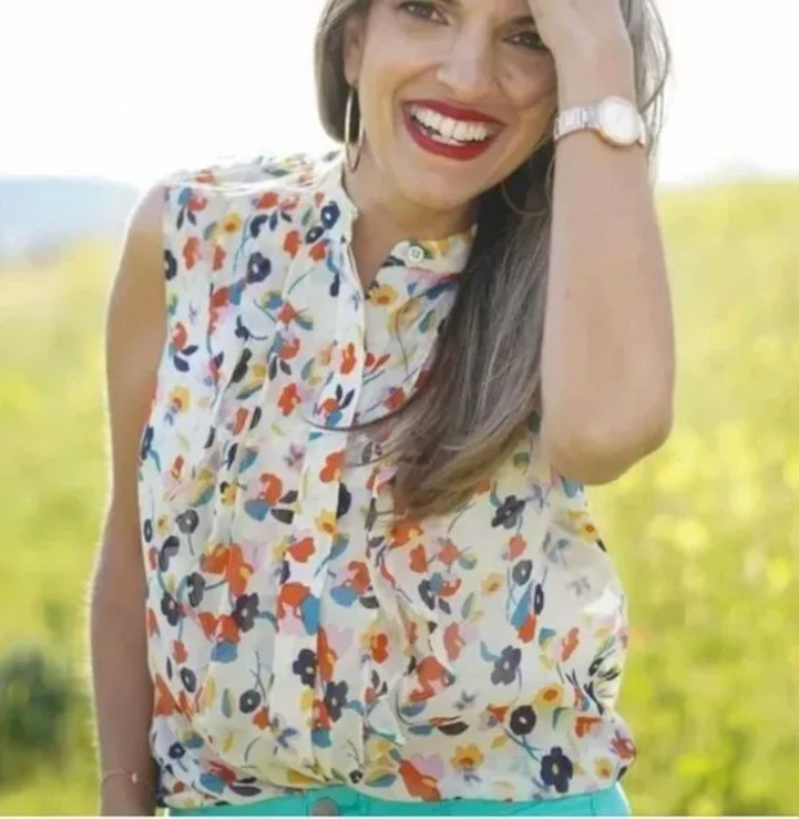 Cabi New NWT Tux Ruffle Top #6108 Ivory w multi floral Size XXS – XXL Was $86