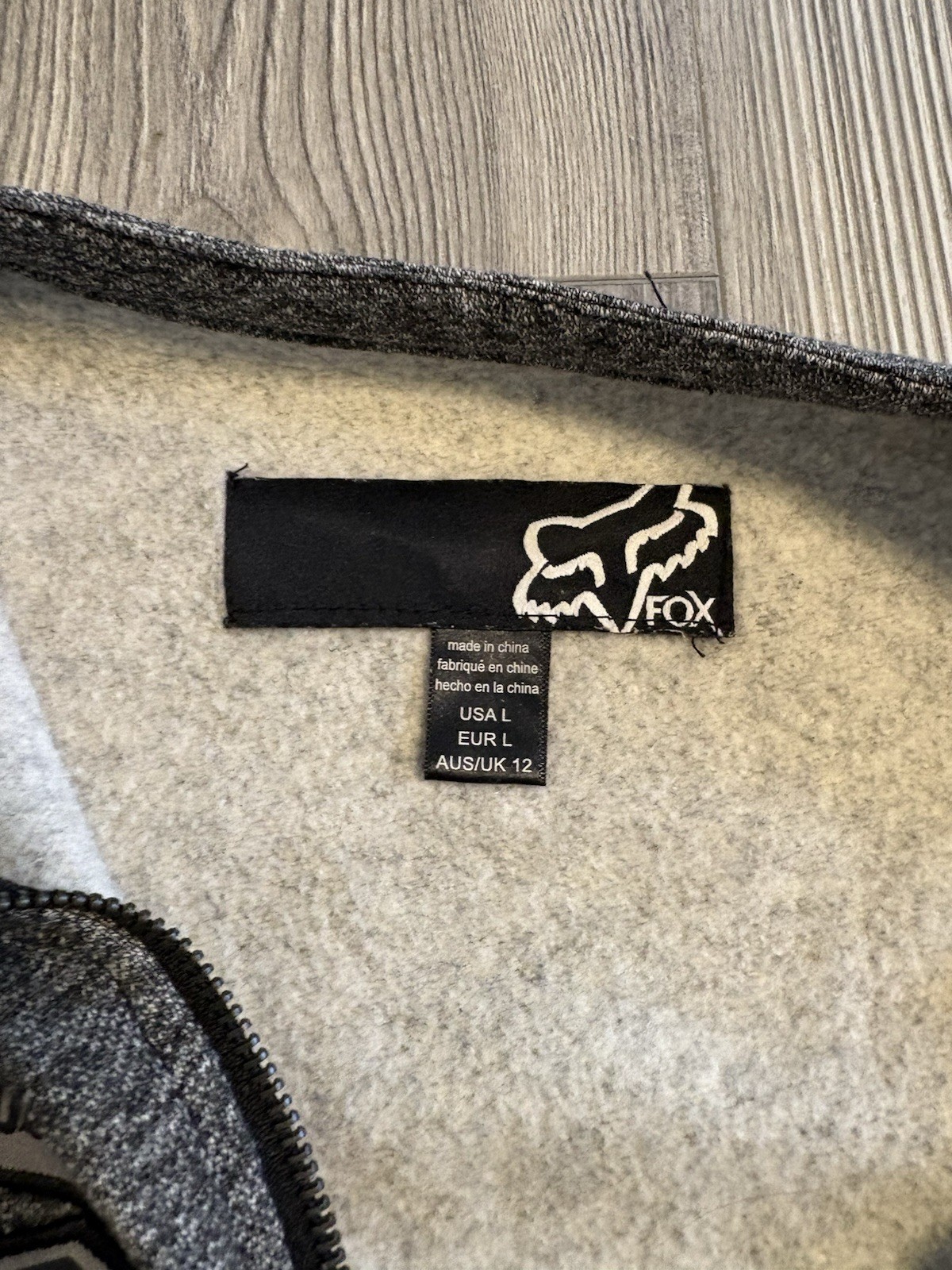 Fox Racing Women’s Jacket Live Fast Ride Hard Gray Zip-up L Official Shirt