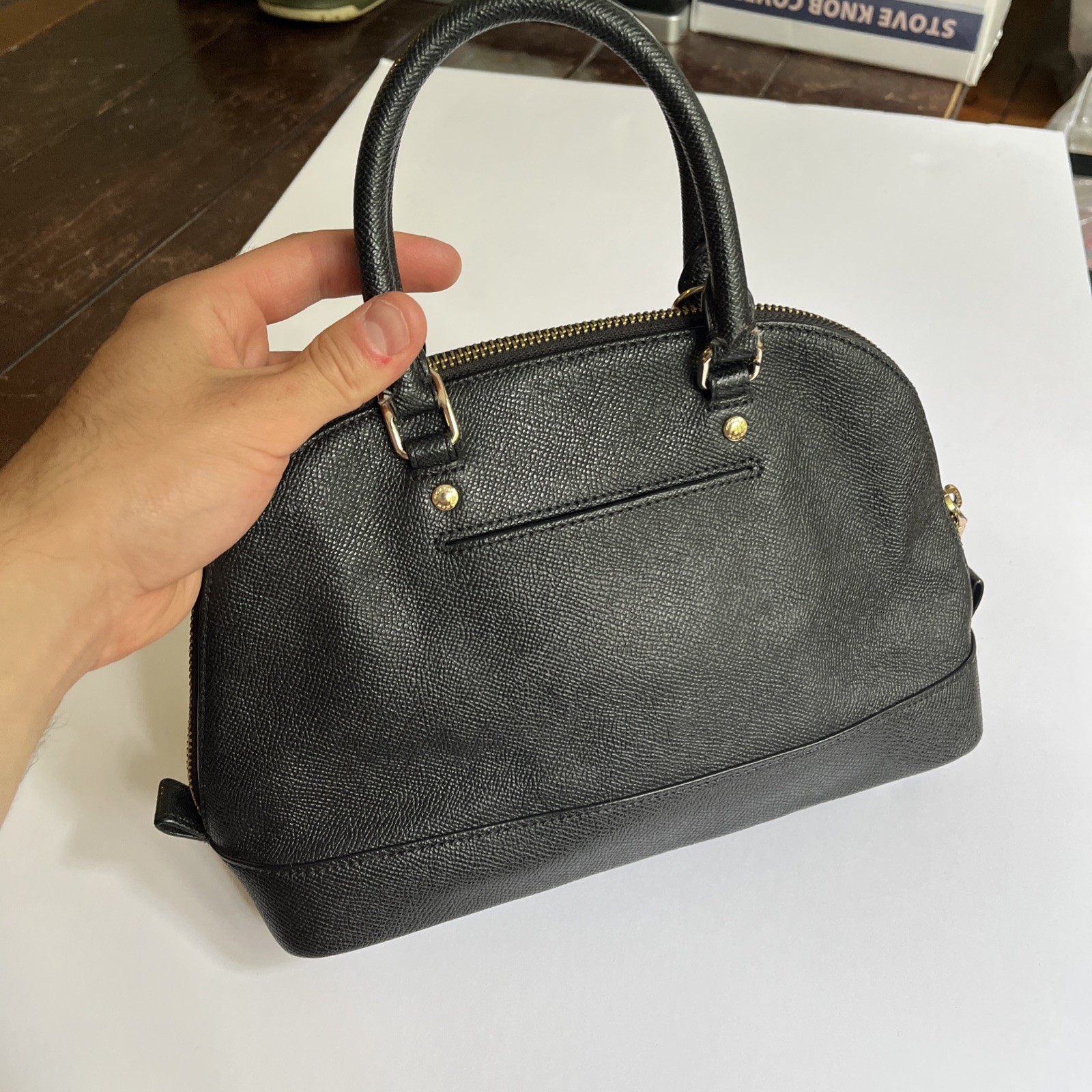Coach Mini Sierra Satchel Crossgrain Leather in Black