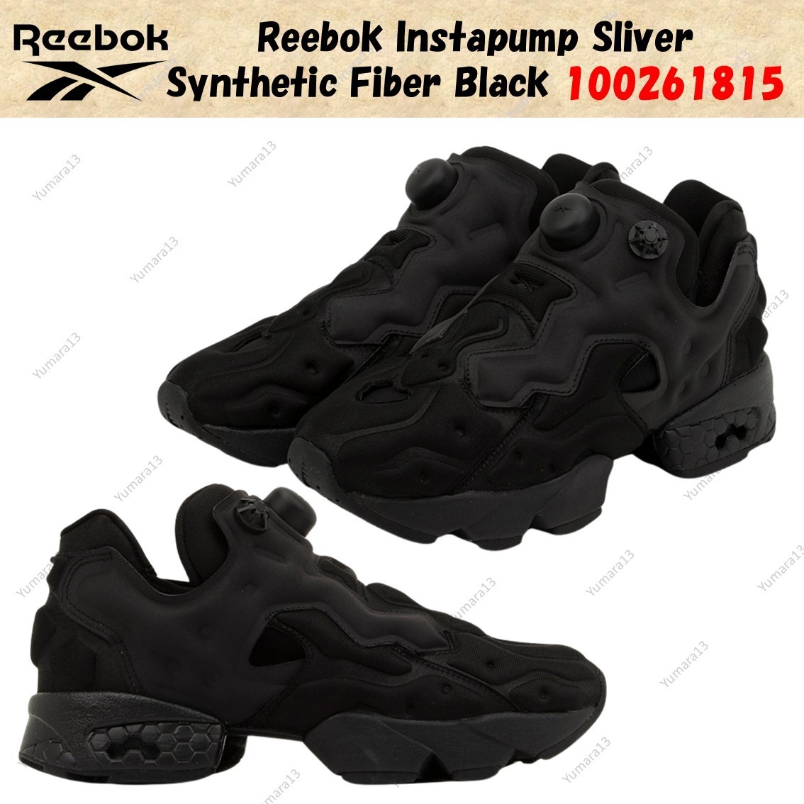 Reebok Instapump Sliver Synthetic Fiber Black 100261815 Men’s Size