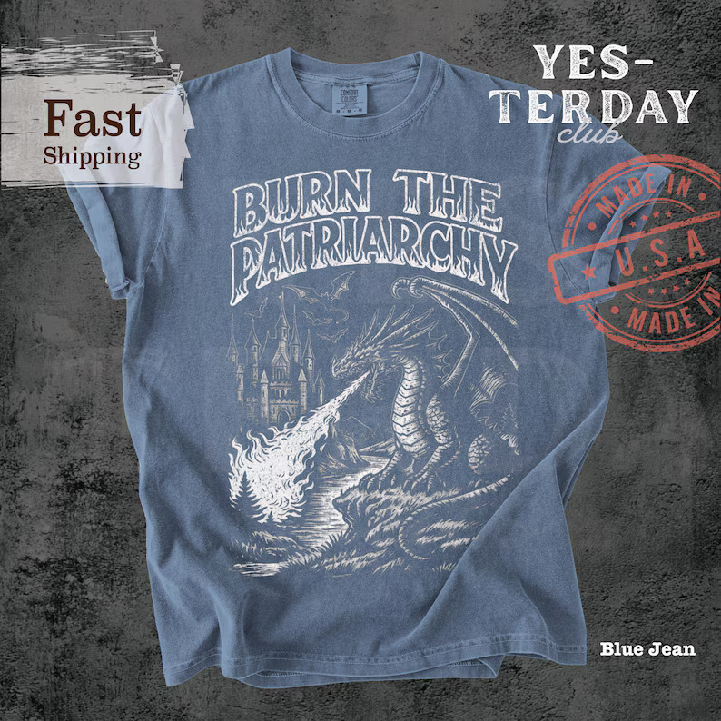 Burn The Patriarchy Comfort Tee Distressed Feminist