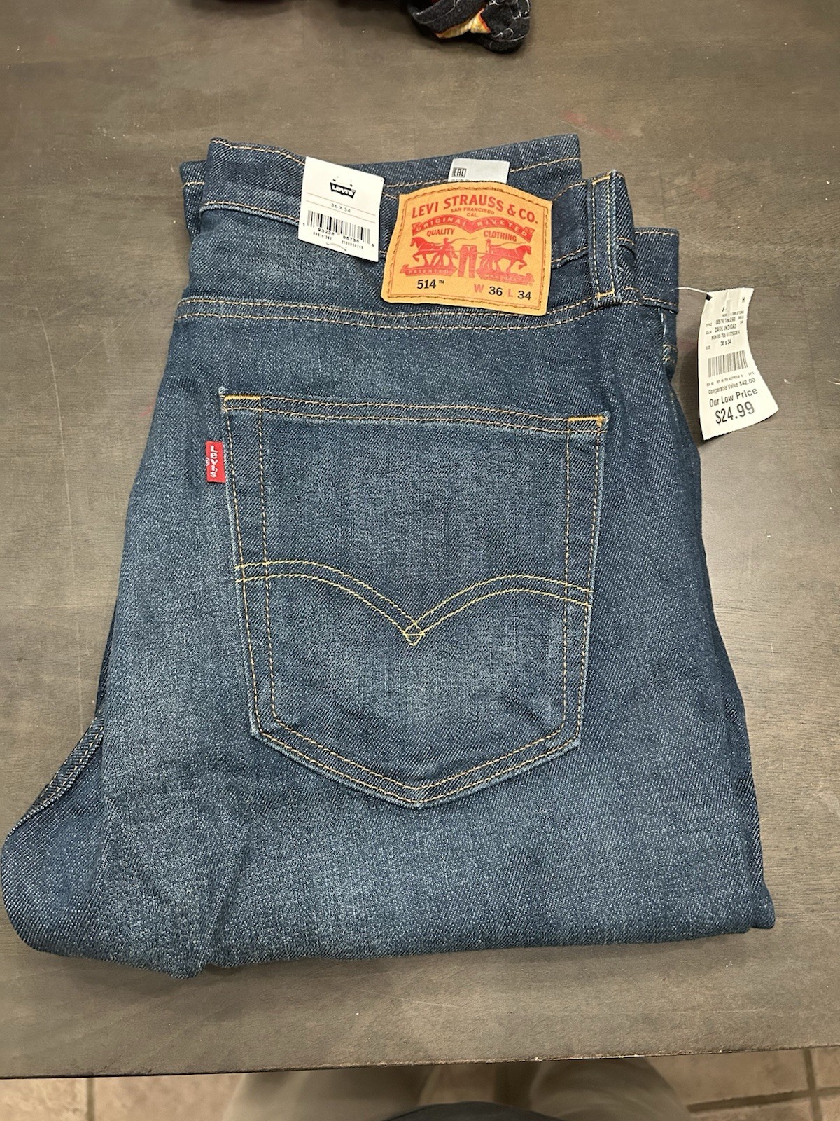 Levi’s Men’s Jeans 36×34 514 Straight New with Tags Denim Pants