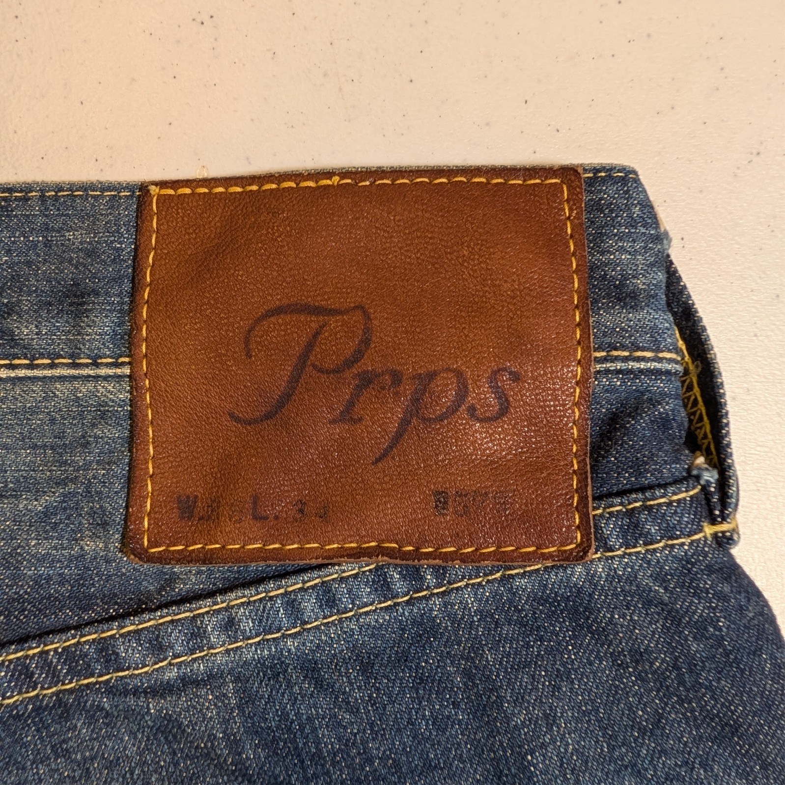 VTG PRPS Japan P45 Selvedge Jeans Men’s 38×34(39×35) Zimbabwe Cotton Relaxed Fit