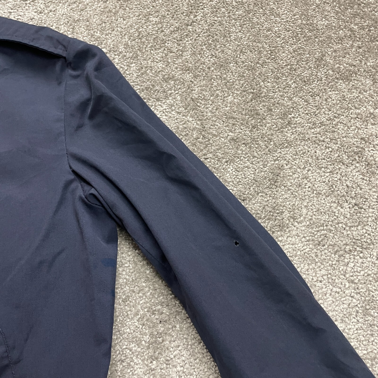 Ceiling Zero Blauer Jacket Men Medium Navy Blue Full Zip Collared Outdoor Casual