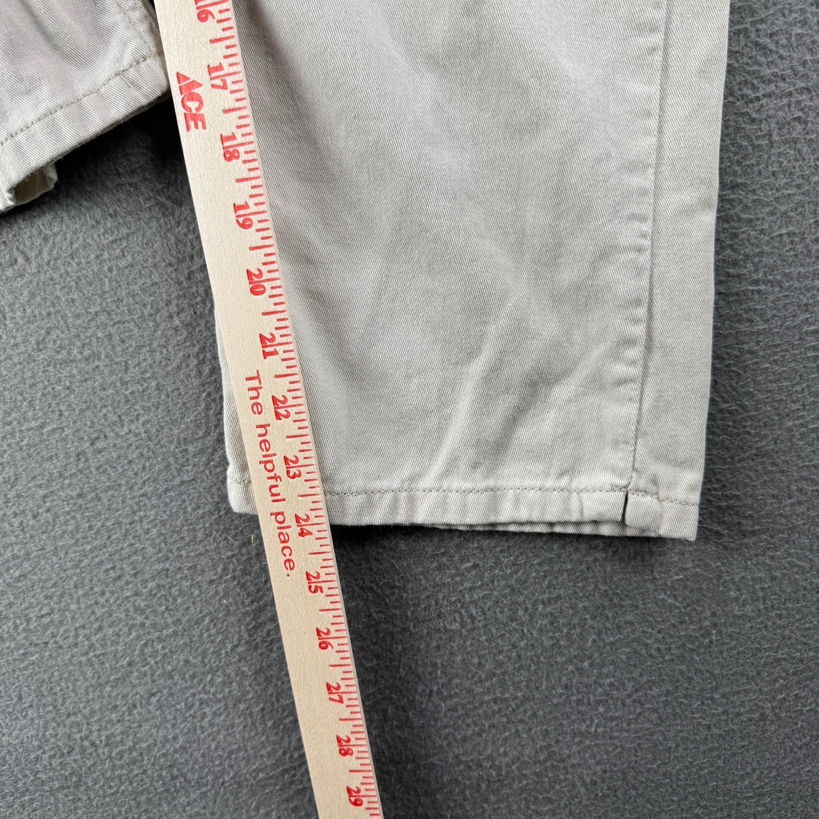 Eddie Bauer Pants Men/Women 32×24 Beige Chino Style Cotton Casual Travel Lounge