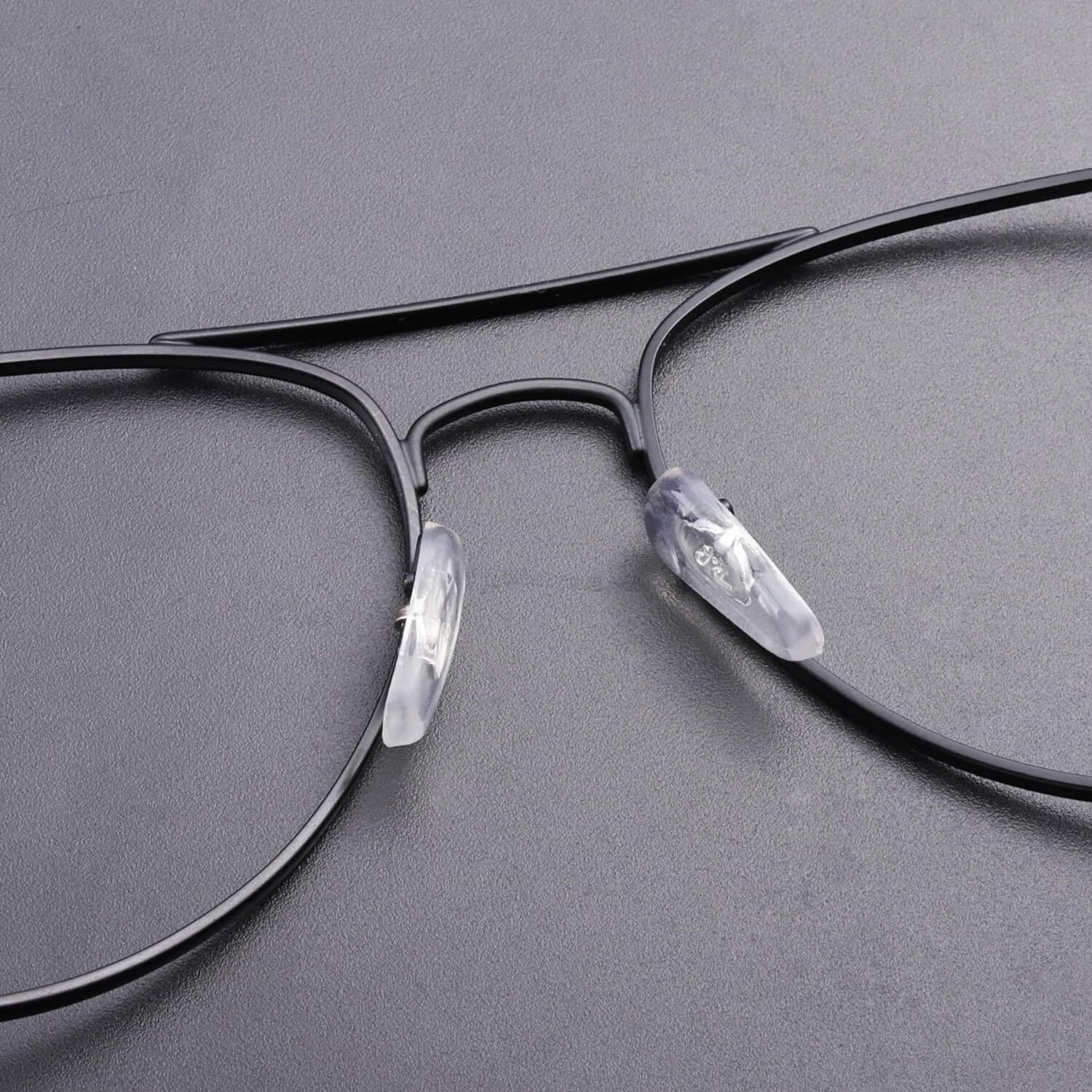 6 Pairs Clear Nose Pads Nosepiece Replacement for Ray-Ban Cockpit RB3362 59mm