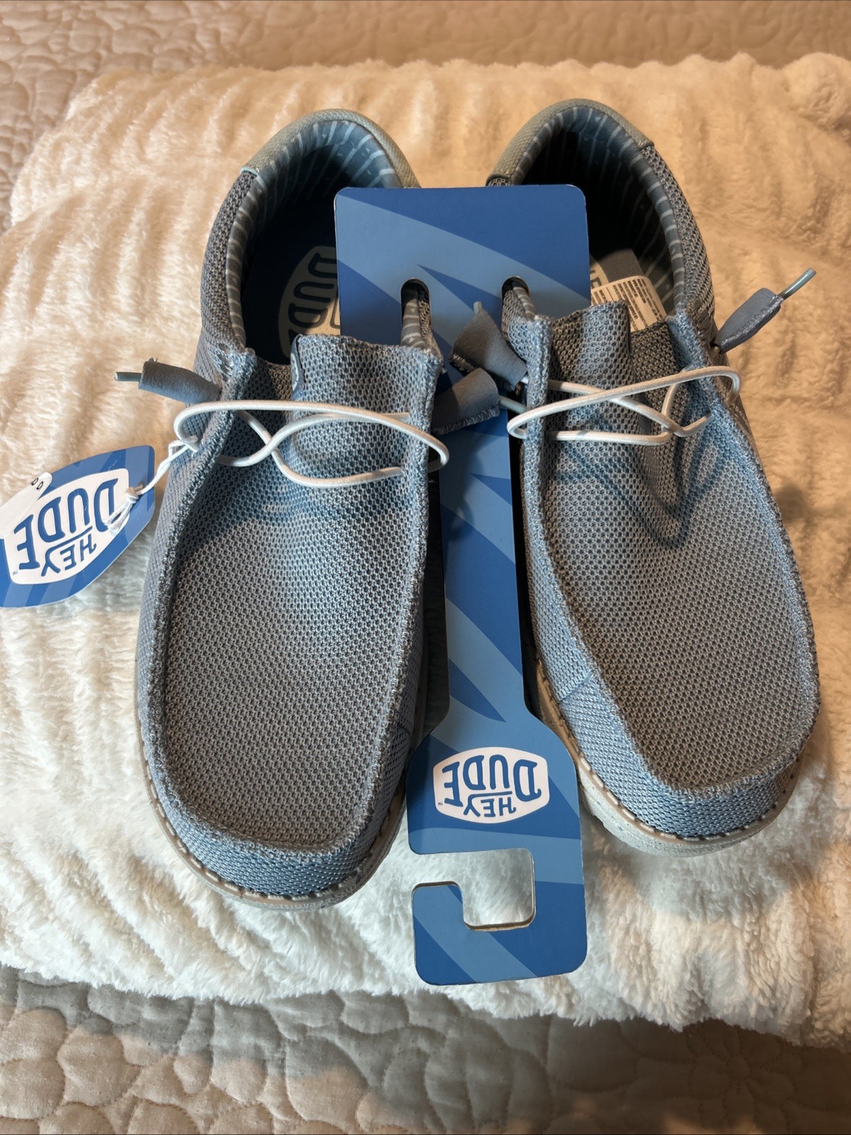 Hey Dude Wally Stretch Sox Men”s Shoes – Cloud Blue/Dawn Blue US 10