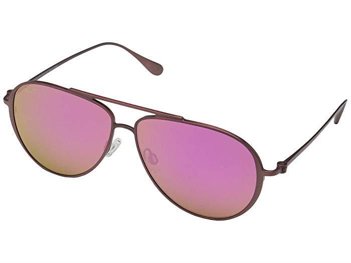 Maui Jim Shallows Polarized Sunglasses 543-07M Burgundy/Sunrise Mirror Aviator 7