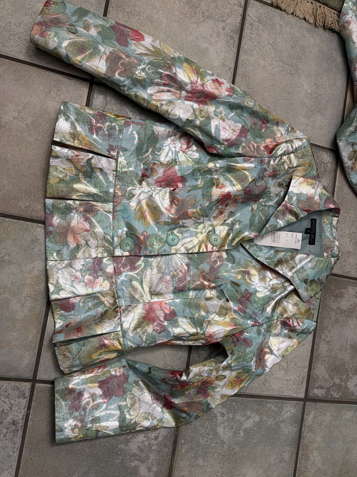 Vintage Lafayette 148 NY NWT size 14 Suit Jacket and size 12 skirt. Colorful