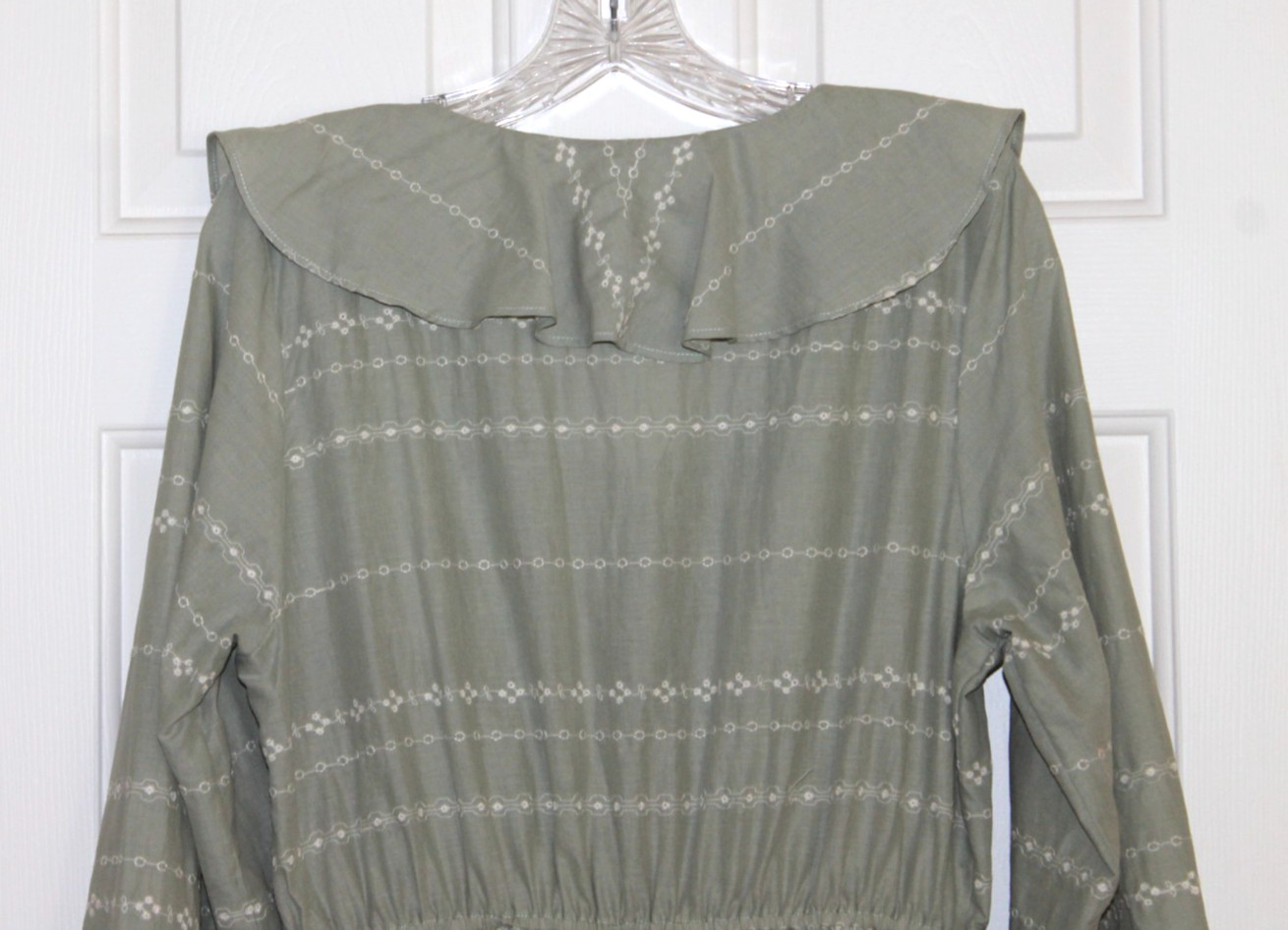Christy Dawn Alana Seafoam Embroider Dress NWT Maxi Prairie Cottagecore Boho L