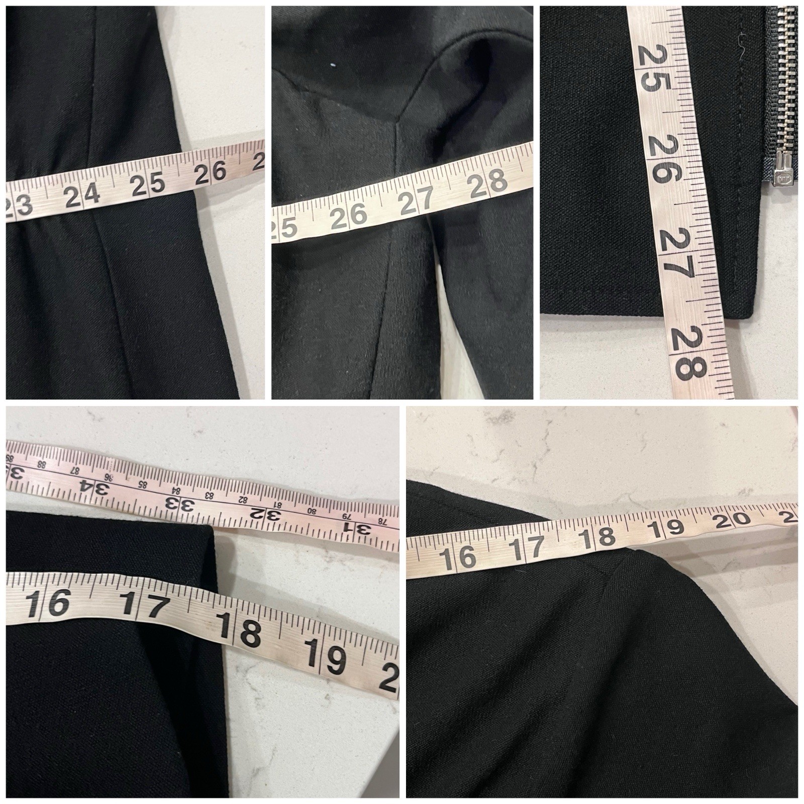 Ming Wang Black Ruffle Collar Zip Front Stretch Knit Nylon Jacket Women’s 2X