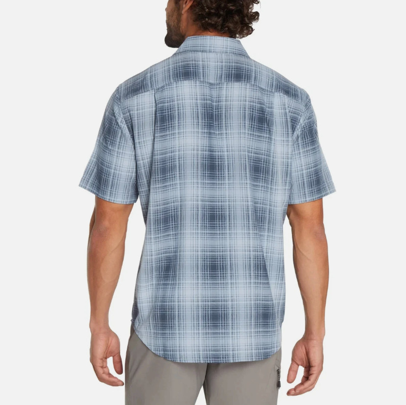 Orvis Men’s Short Sleeve Woven Tech Shirt Blue Size XL