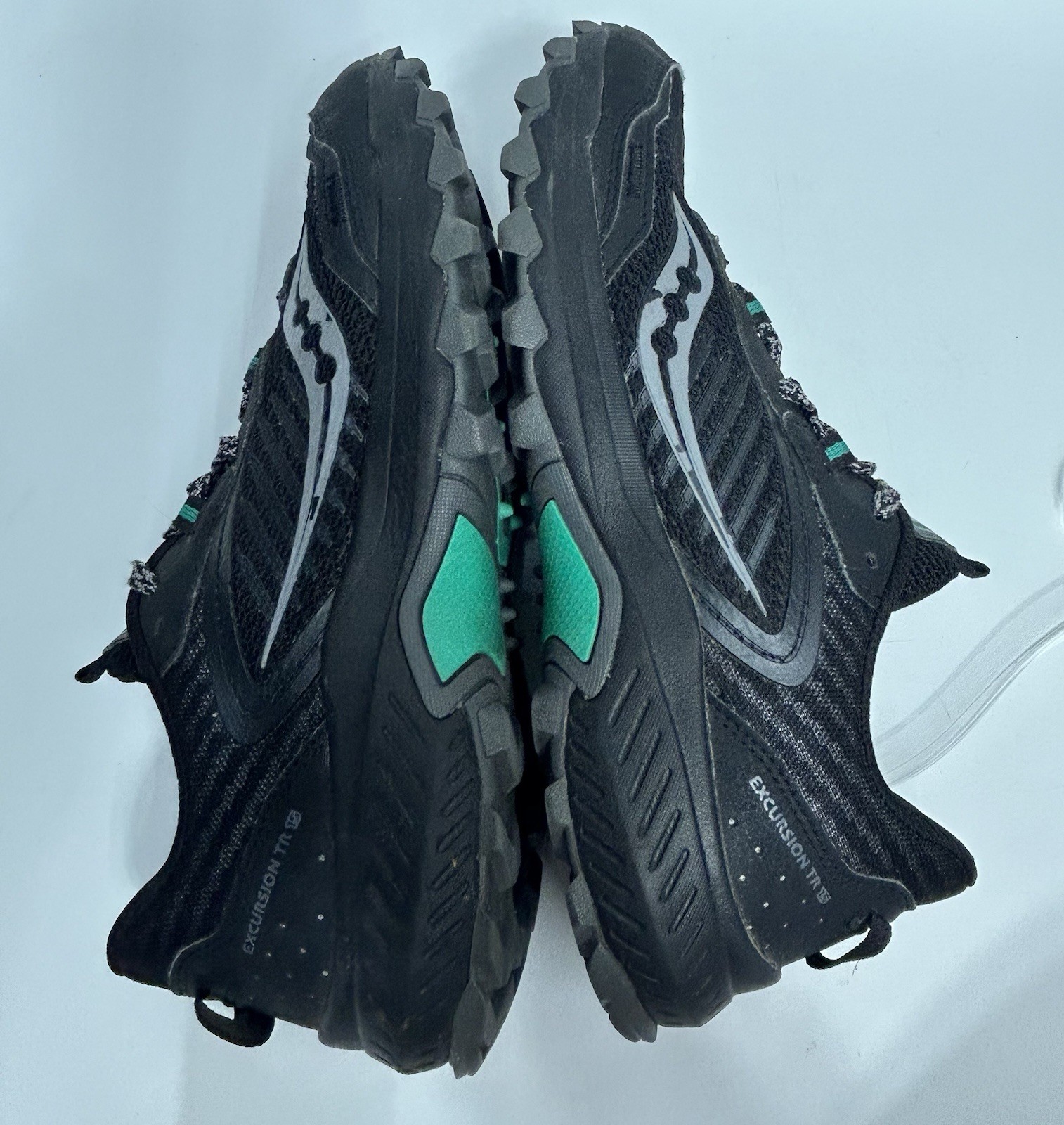 Saucony Excursion TR15 Trail Shoes Womens 9 Black Jade Running Walking Hiking