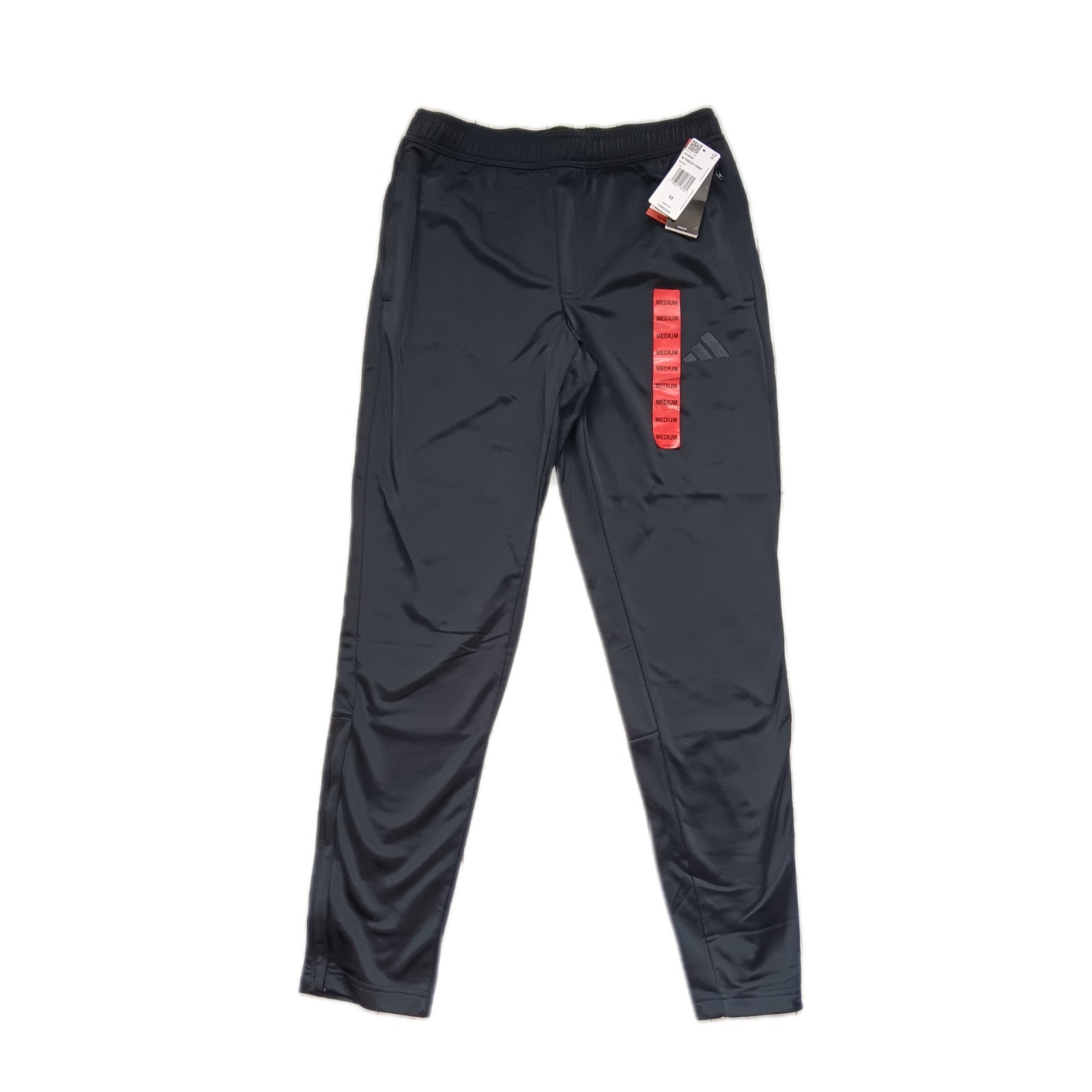 NWT Adidas Men’s Track Pant Tricot Ankle Zip Recycled Polyester Black KD3638 M