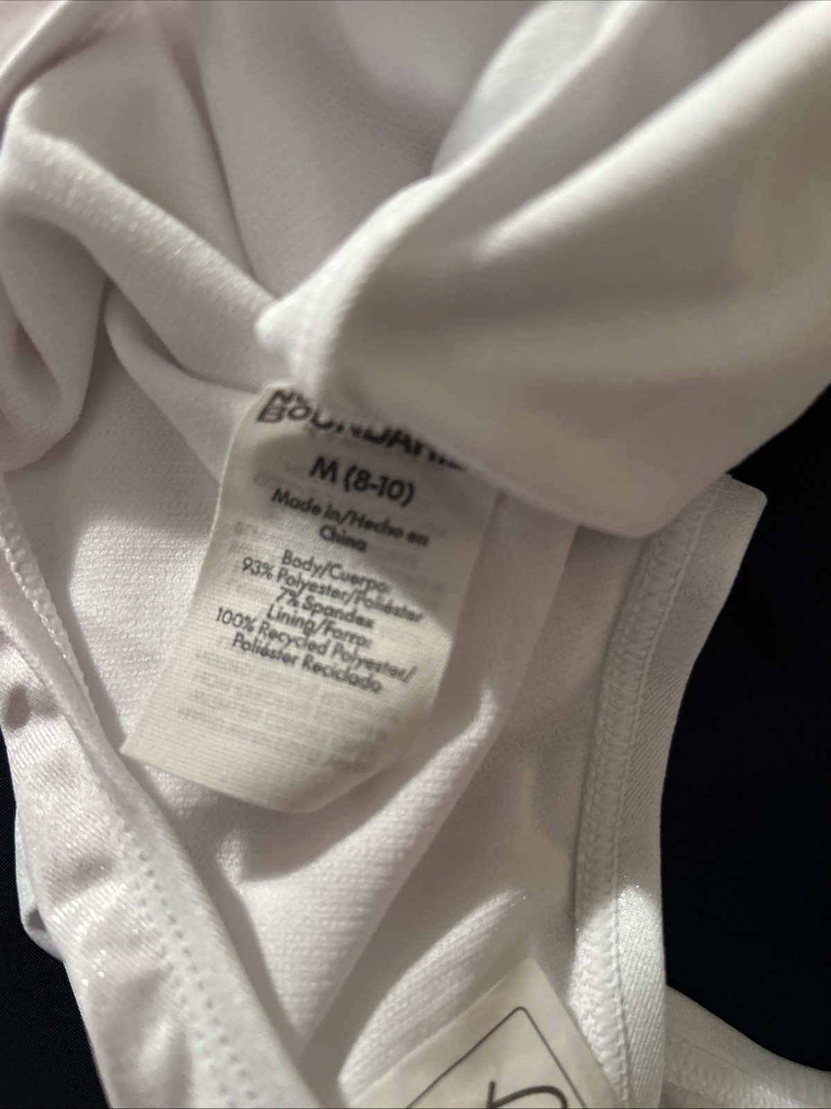 Womens medium 8/10 Cheeky Cutout 1 Piece no boundaries swimsuit Vivid White NWT