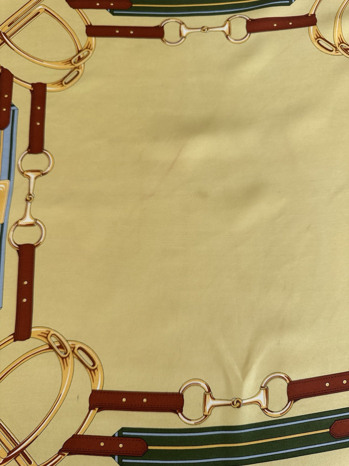 VTG BURBERRYs EQUESTRIAN Horse Bit SILK SCARF Oblong See Flaws in Pictures