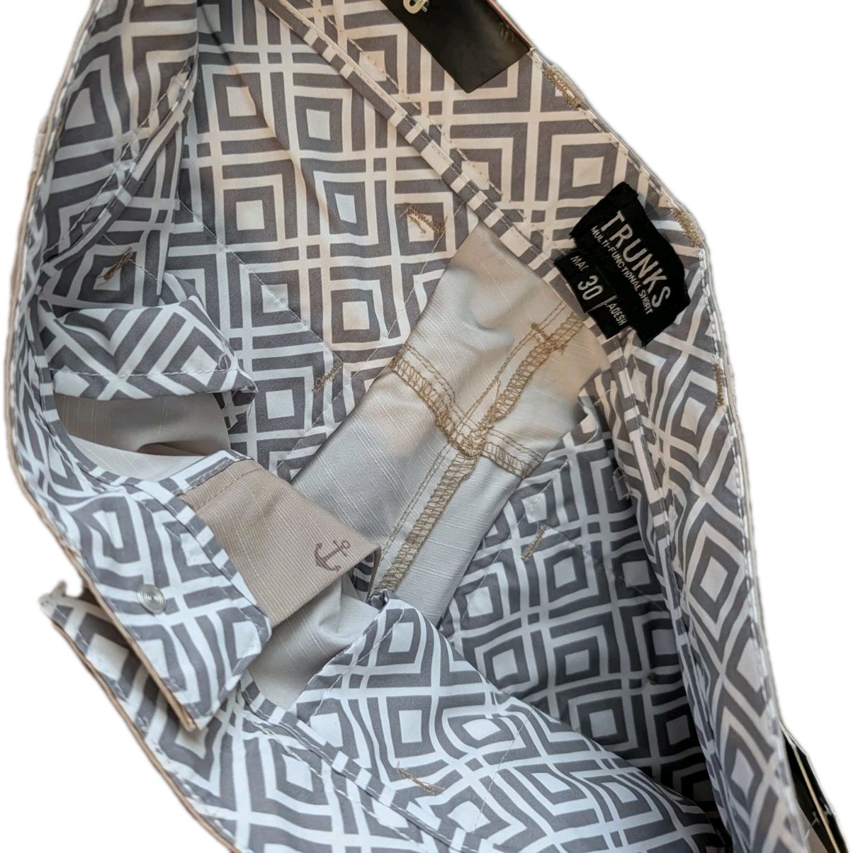 NWT Trunks Multi Functional Shorts Size W 30 Men’s With Pockets Quick Dry