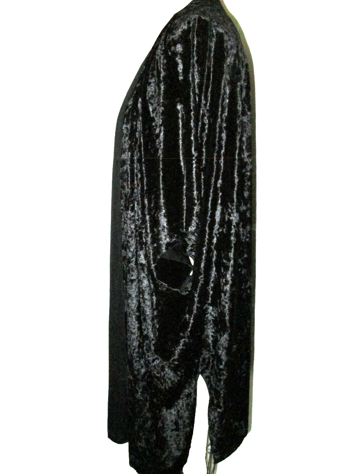 SHIELA ROSE BLACK VELVET ARM IN PONCHO OPEN FRONT NWT! SZ XL UNLINED ALL SEASONS