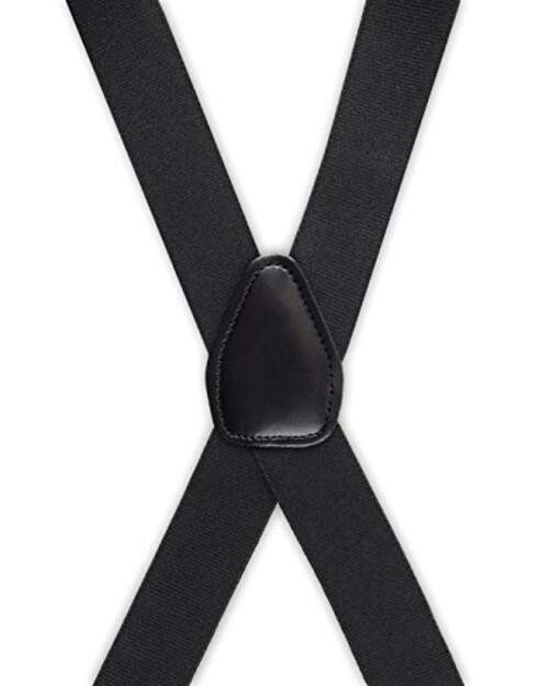 Men’s Men’s Solid Suspenders One Size Black