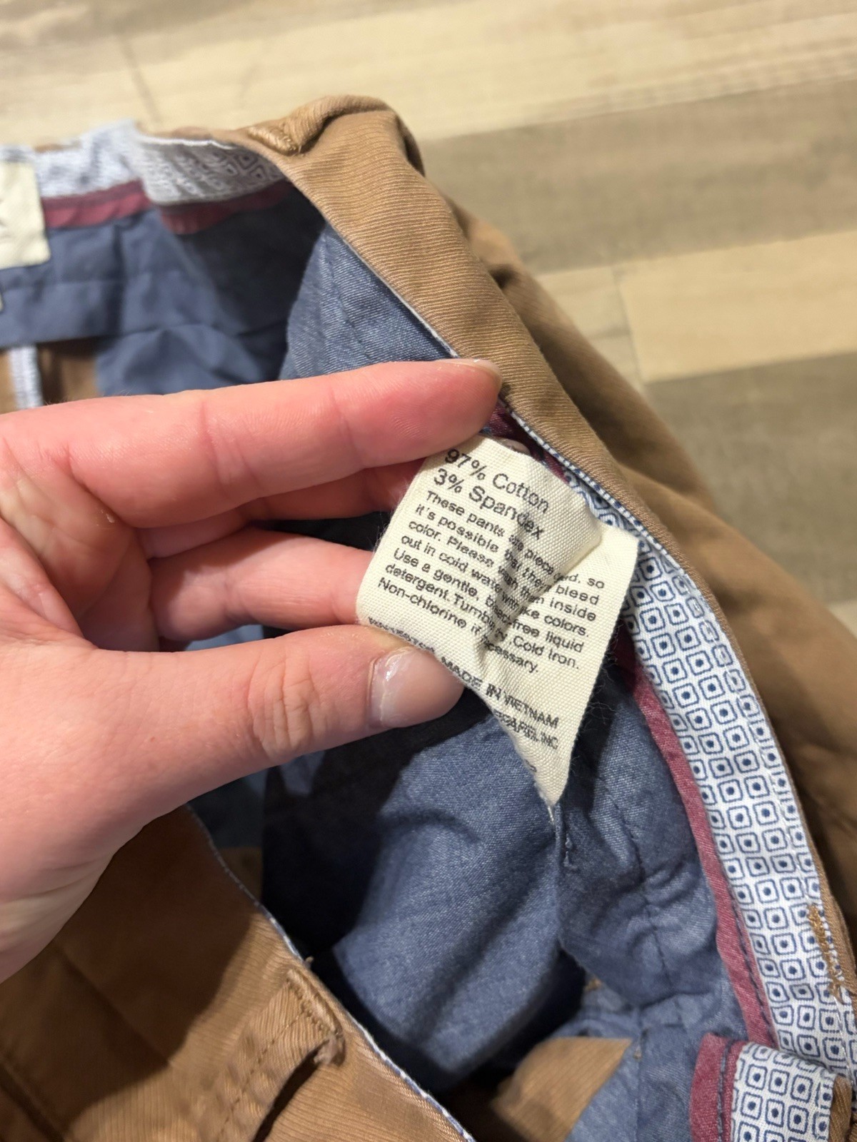 Perk Mens 34×30 Feel Good Chino Slim Stretch Smooth Oak Preppy Business Twill