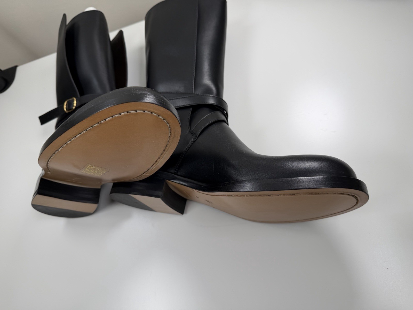 The Row Jodhpur Boots Black Leather Size EU 39 / US 9