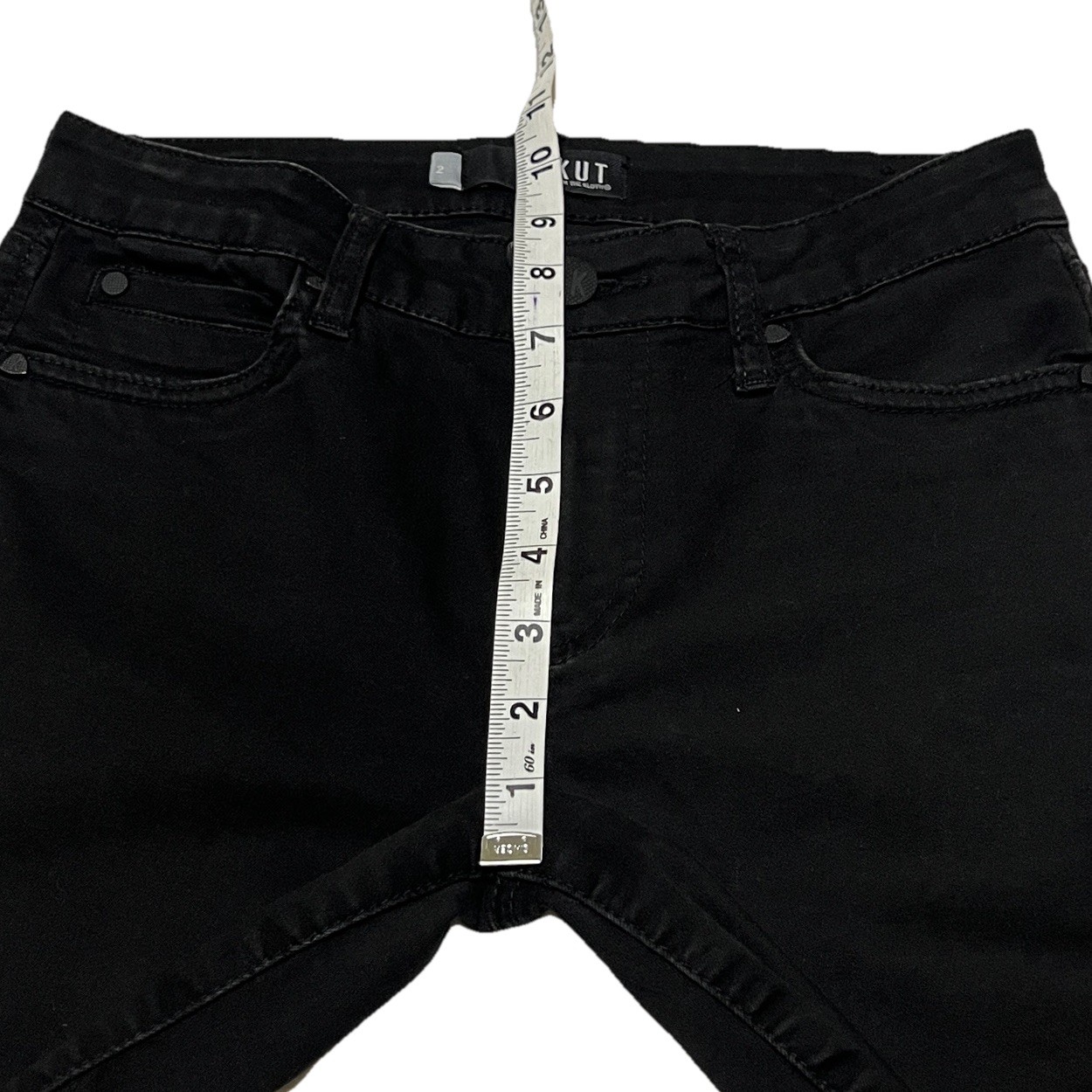 Kut From The Kloth Size 2 26W Mid Rise Diana Skinny Stretch Black Jeans