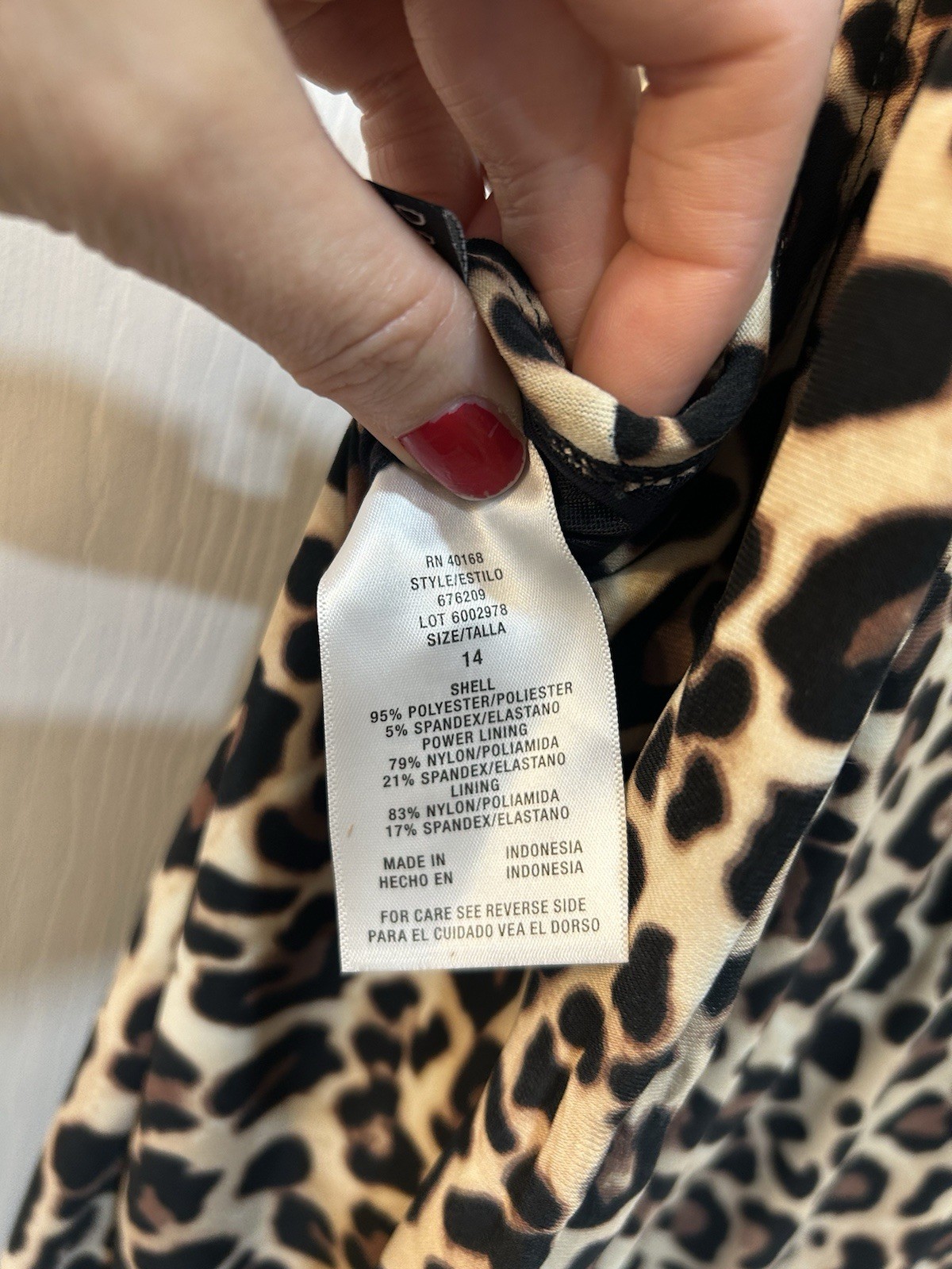 Dreamsuit by Miracle Brands Tiered Leopard Print Halter Swim Top Sz 14 Ruffled