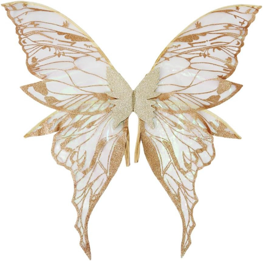 Adult Fairy Wings, Shiny Transparent Angel Wings, Halloween Costume Accessory