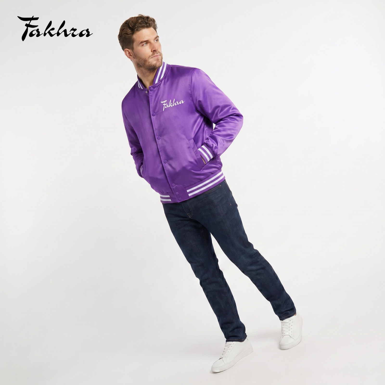 Purple Satin College Letterman Jacket Premium Baseball-Inspired Outerwear,
