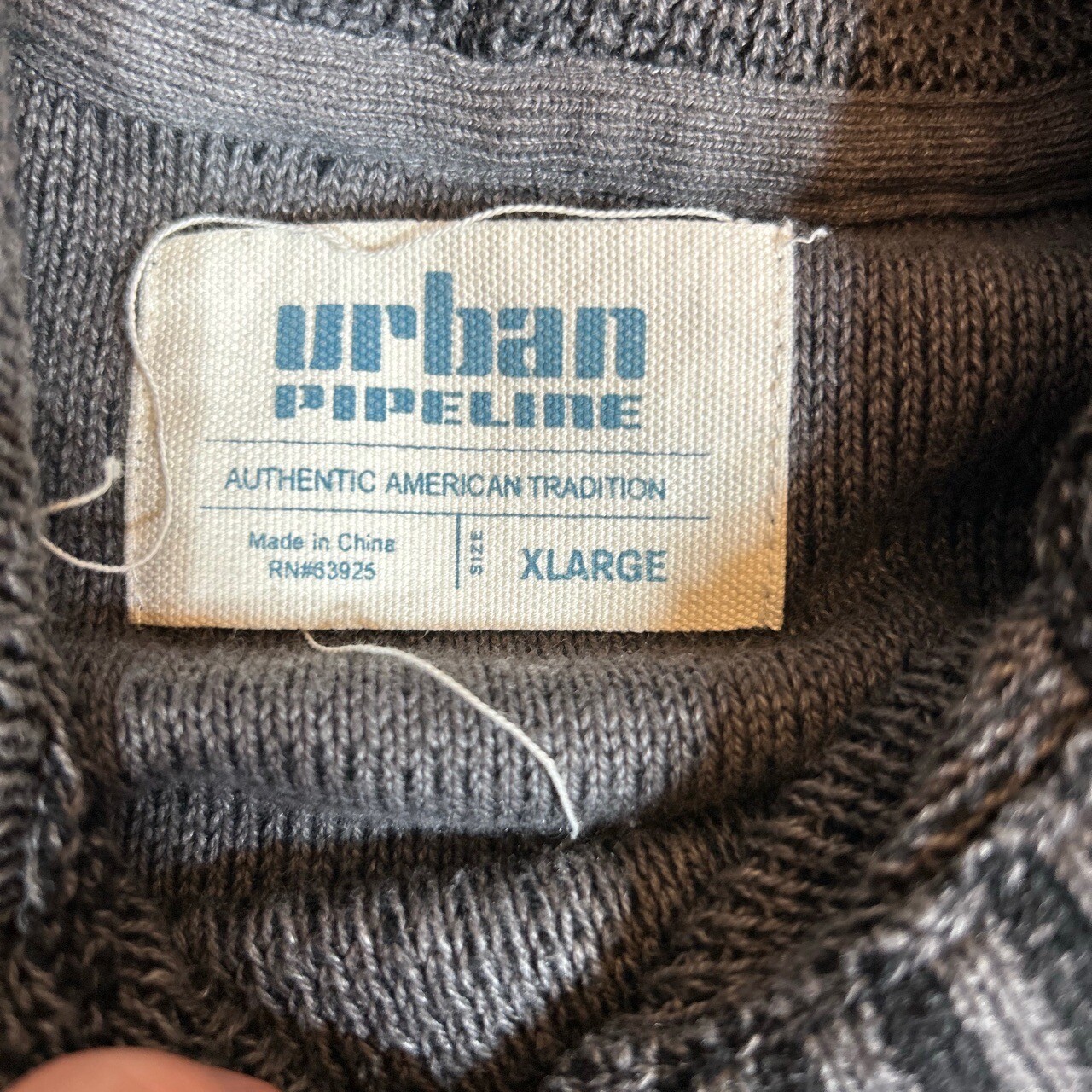 Urban Pipeline Gray Knit Fabric Drawstring Hood Kangaroo Pocket Hoodie XLarge