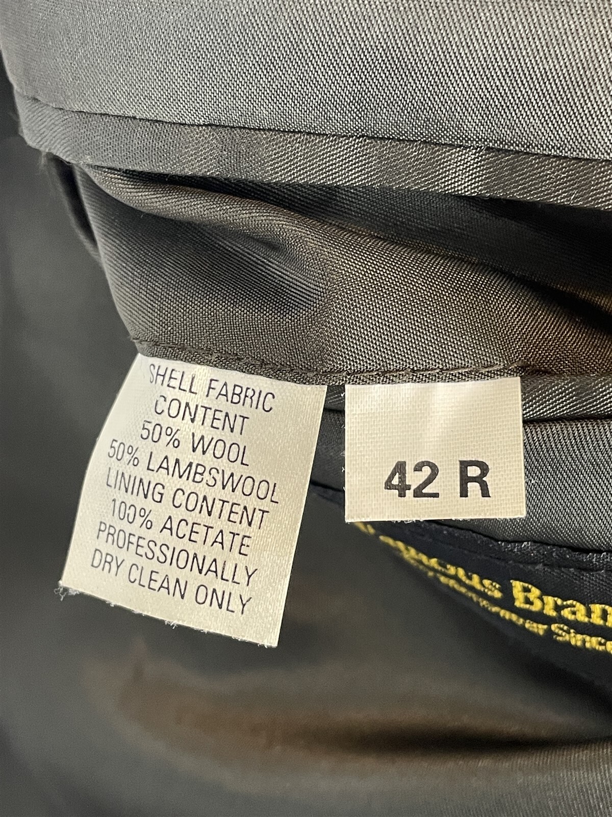 VTG Deansgate 42R Brown Wool & Lambswool Herringbone Tweed Stripe Sport Coat