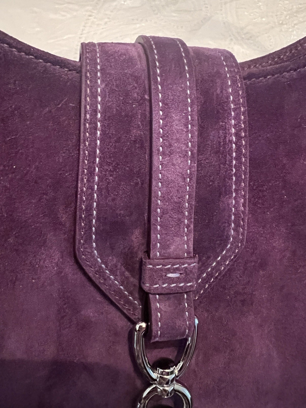VINTAGE COACH HAMPTONS PLUM SUEDE LRG HOBO BAG-CARE KIT-DUST BAG & BOX NEW TAG