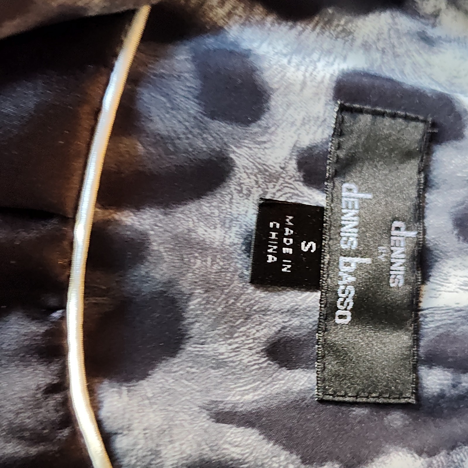 Jeans Blasso Women’s Gray/Black Leopard Print Button Front Mid-Length Jacket S