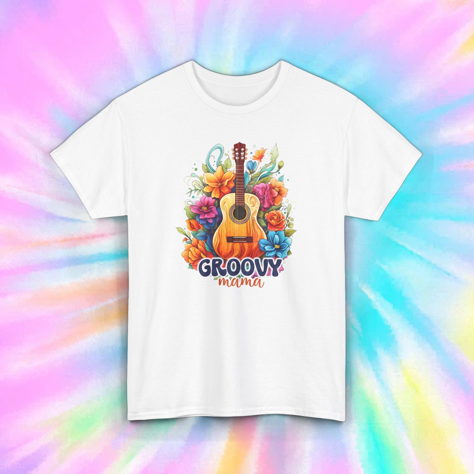 Groovy Mama | Guitar Flower Graphic Tee | Music Lover Shirt S-5XL