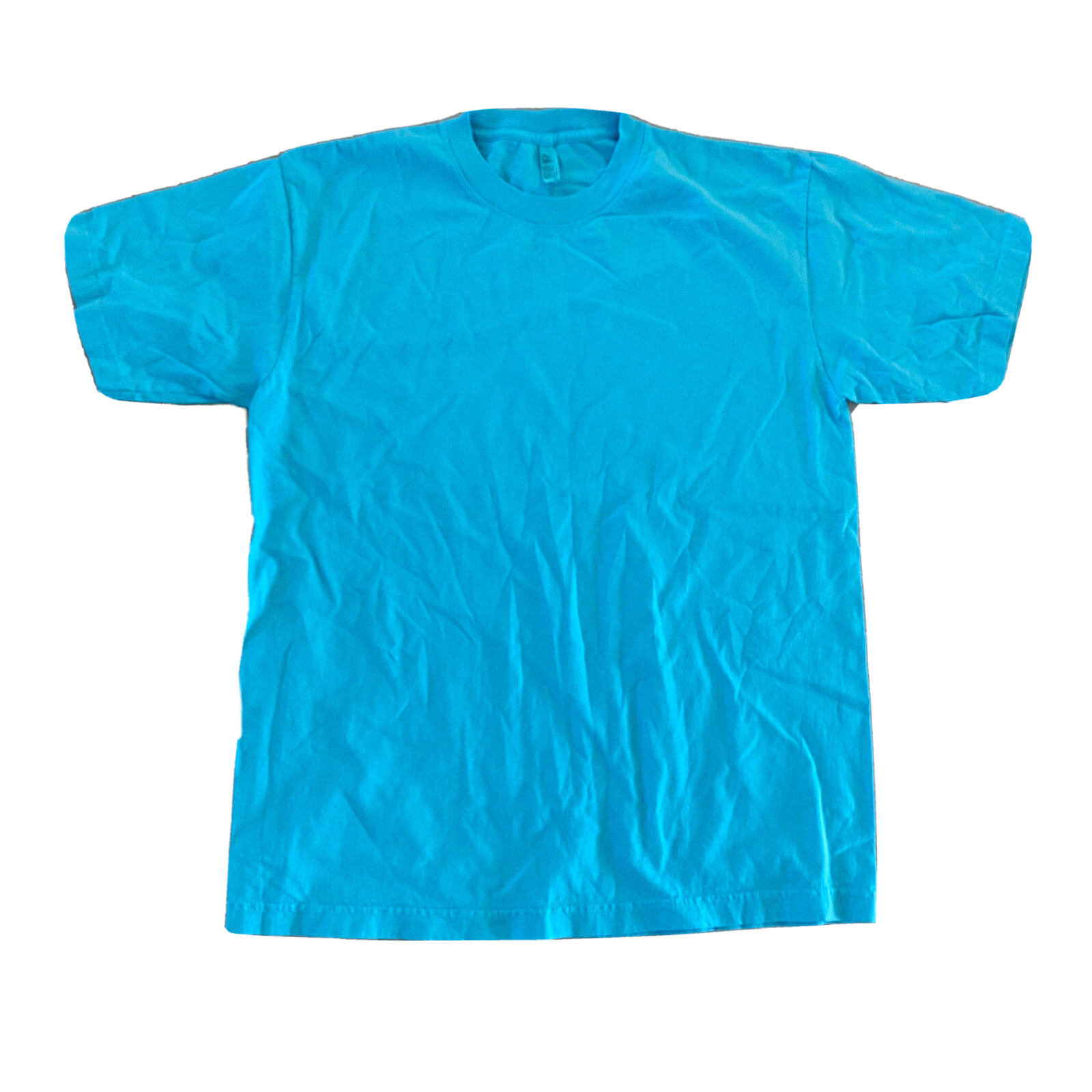 Los Angeles Apparel Garment Dyed 6.5 Heavyweight T Shirt Light Blue USA Medium