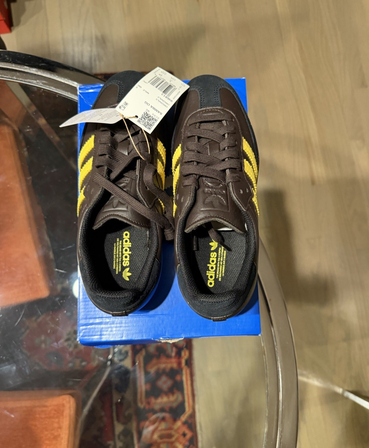 ADIDAS SAMBA OG AURORA COFFEE EQT YELLOW GUM SIZE 5.5 IH6813