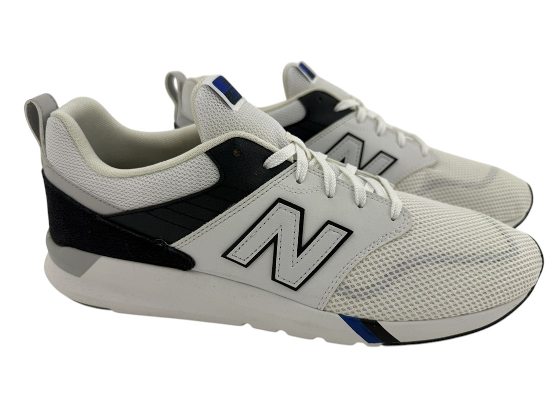 New Balance NEW Lifestyle White Black Blue Classic Retro Mens 13 Shoes Sneakers