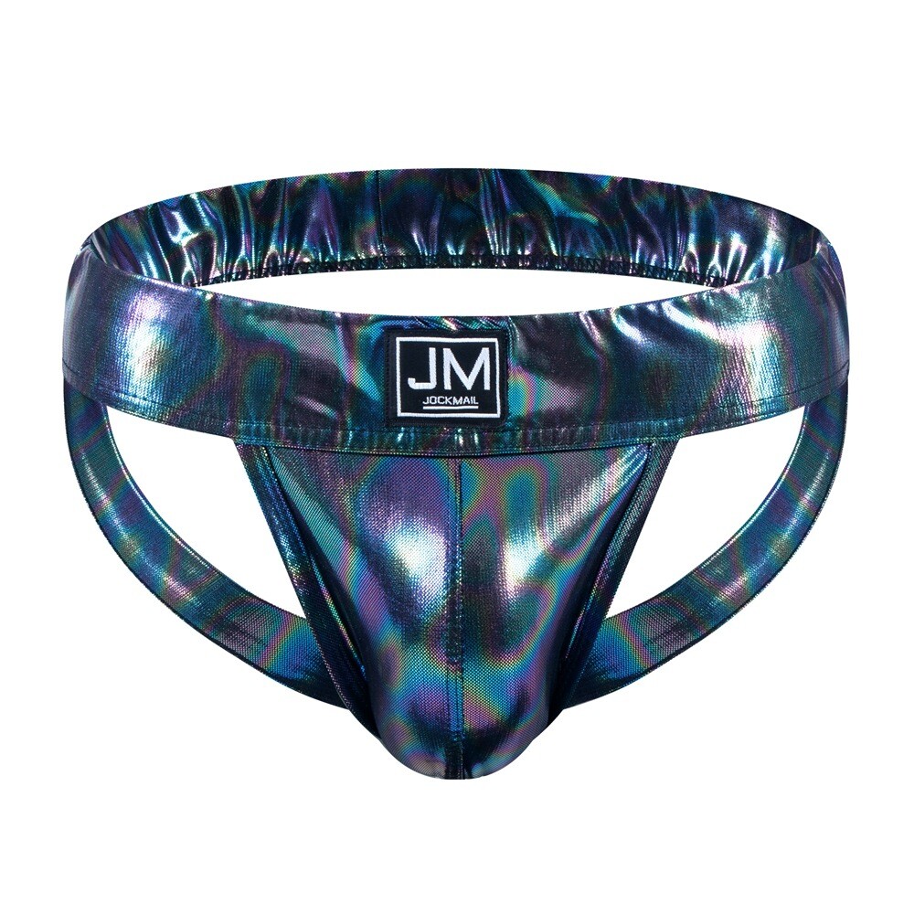 JOCKMAIL Men’s Soft PU Leather Sexy Briefs Jock Strap Sports Gay Pouch Underwear