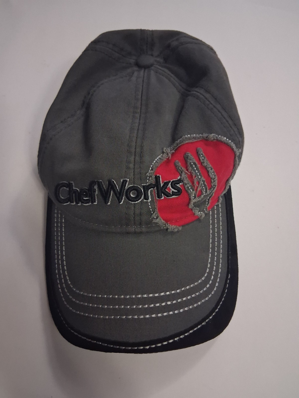 Chef Works Baseball Cap Black and Grey Professional Headwear Adjustable