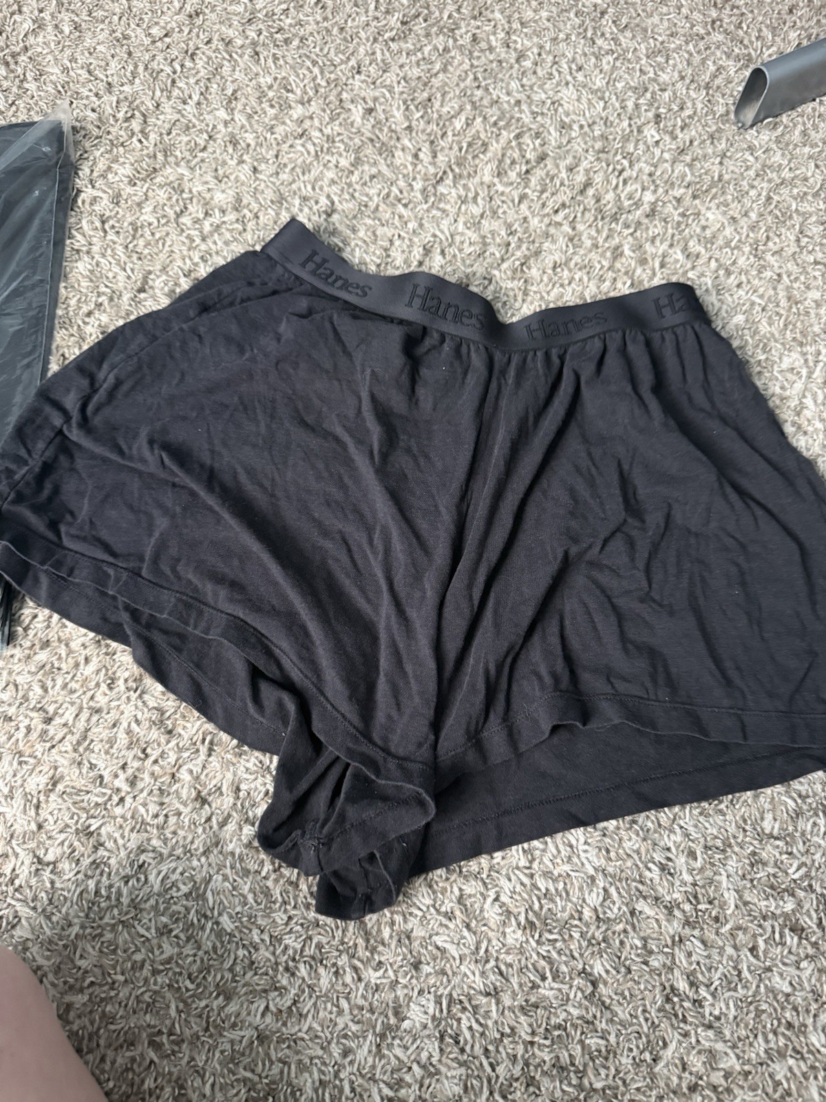 Hanes Women’s Small Sleep Shorts Black/Blue Cotton Stretch, Casual, 2-Pack