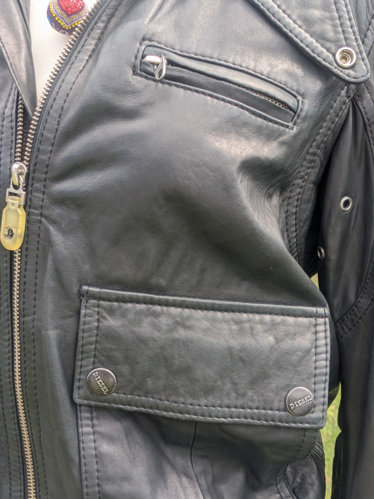 Diesel Soft Lambskin Leather Jacket Sz S