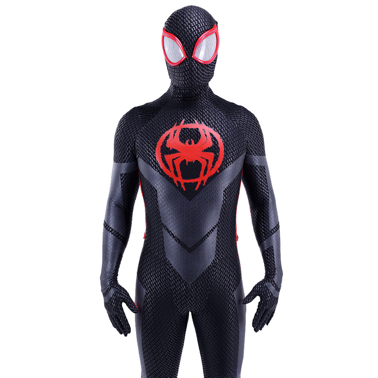 Upgraded Miles Morales Spiderman Jumpsuit Armor Suit Costume Cosplay Halloween