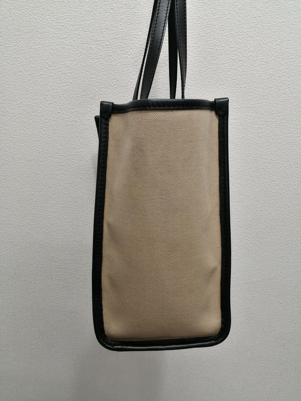 Gianni Chiarini Tote Bag Marcella Beg Canvas × Blk Leather Used