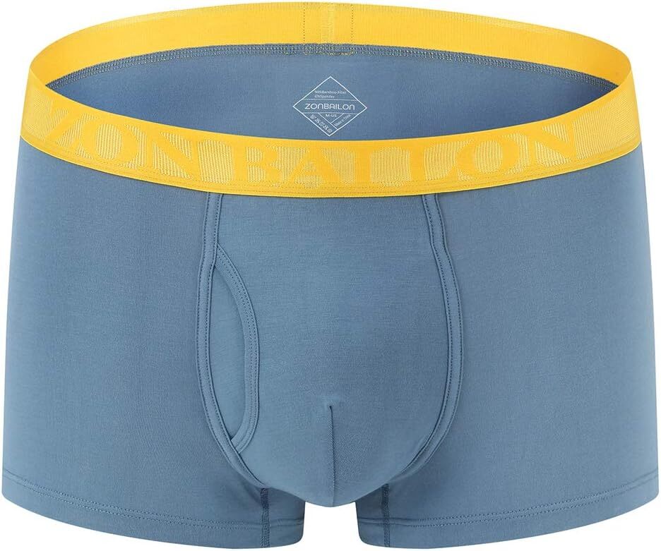 Mens Tagless Soft Short Boxer Briefs Bamboo Comfort Open Fly Trunks