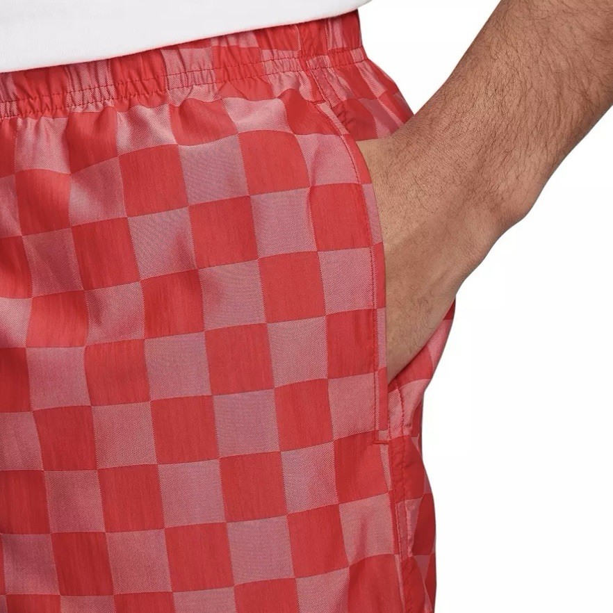Nike Shorts Sz Large Mens University Red White Club Flow Checkers $60