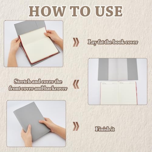 PU Leather Journal Cover 23×16.7cm/9.06×6.57in Rustic PU Leather Book Gray