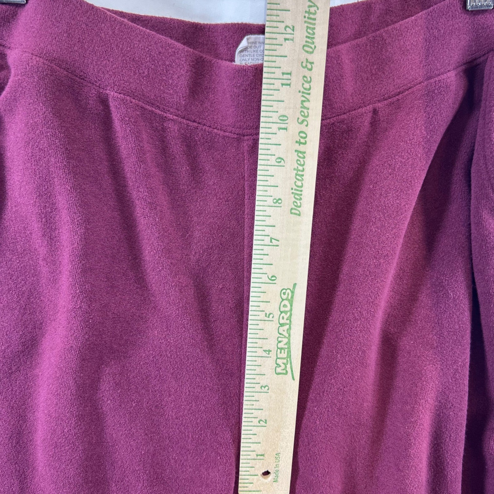 Softies Cozy Minimalist Lounge Set Large Wide Leg V-Neck Two Piece Burgundy