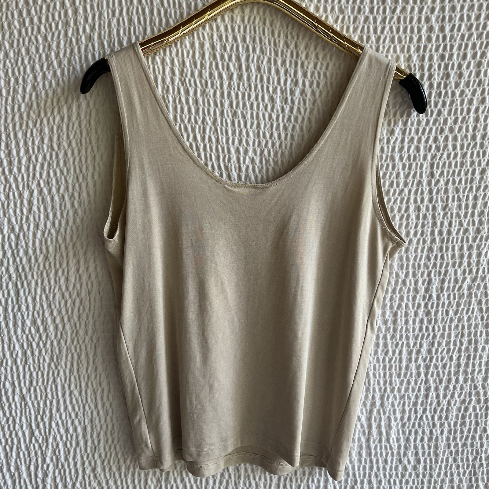 100% Silky Jersey Shell Tank Top XL Khaki Vera Crvtina for Shekou