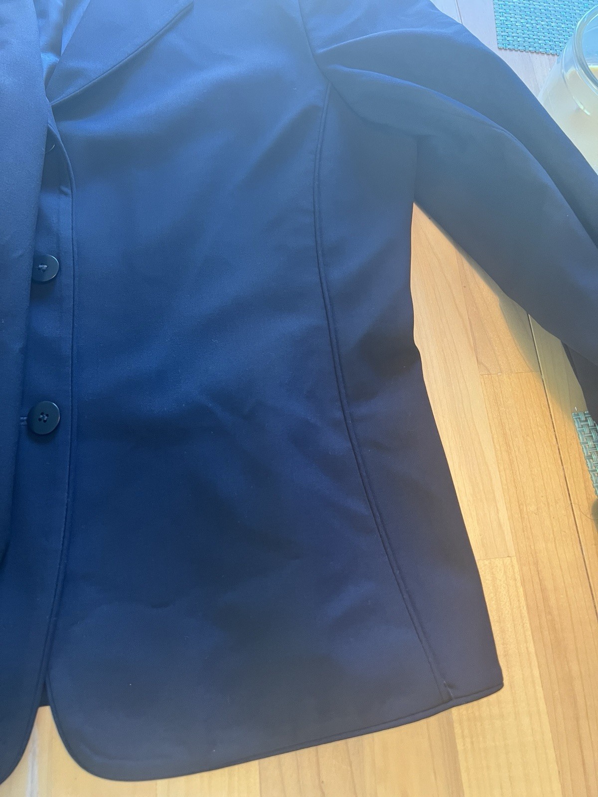 Lafayette 148 New York Black Wool 3-Button Lined Long Sleeve Blazer 10