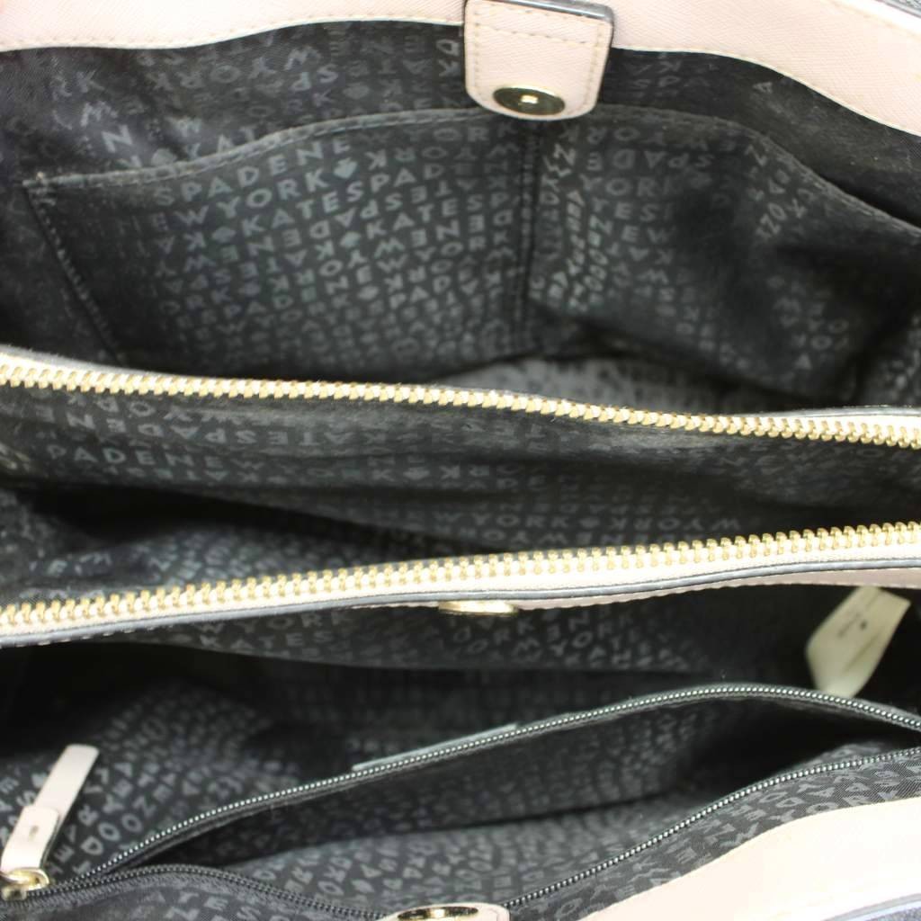Used Kate Spade 2way Bag Handbag Shoulder Bag Leather Genuine Black Pink Bicolor